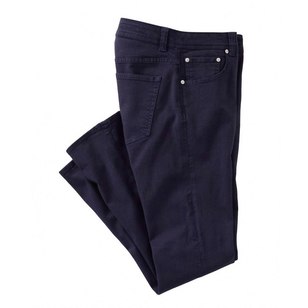 NEW BALLIN men's old dyed denim stretch 5-pocket jeans in navy